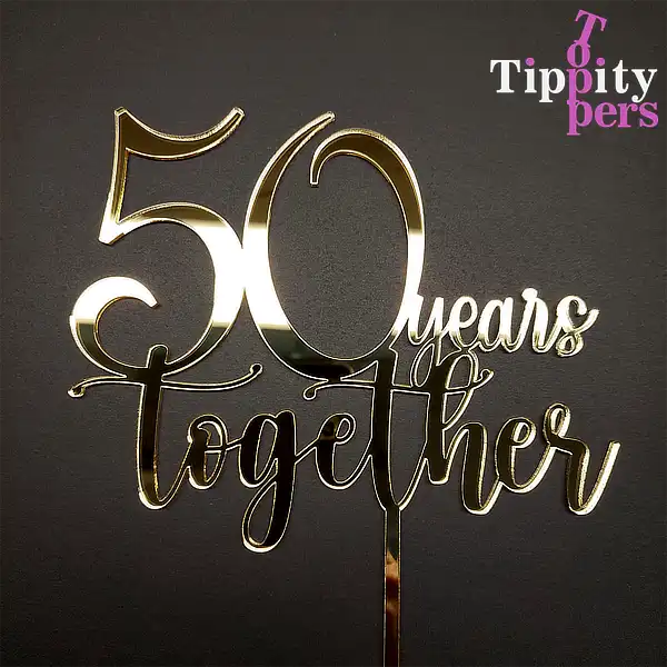 Cake topper en acrylique pour le 50e Anniversaire de Mariage