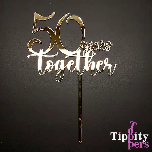 50 Years Together Cake Topper pour le 50e anniversaire de mariage