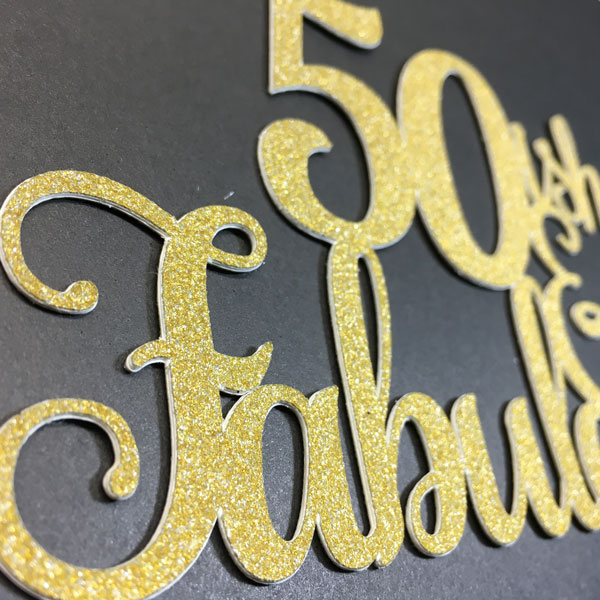 50ish and Fabulous cake topper pour 50e anniversaire