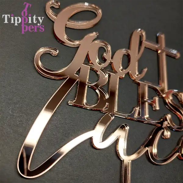 Personalized Acrylic Cake topper for Baptism