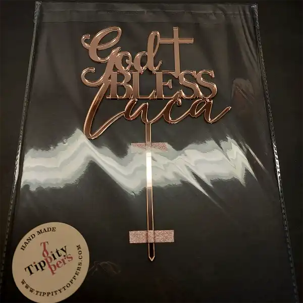 Acrylic Custom Cake Topper for Baptism