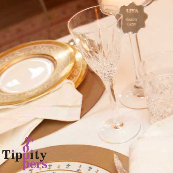 Marqueurs en acrylique pour verre à champagne personnalisé