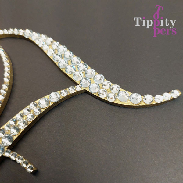 Monogramme cake topper Bling de Mariage