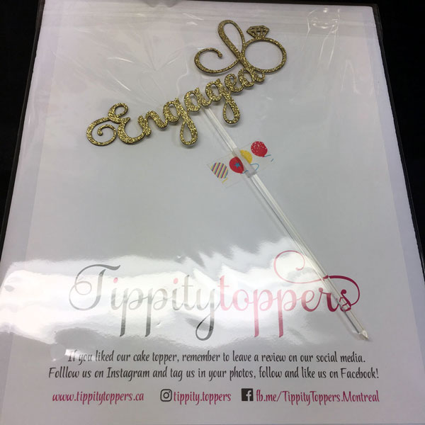 Cake Topper Pour Engagement Personnalisé