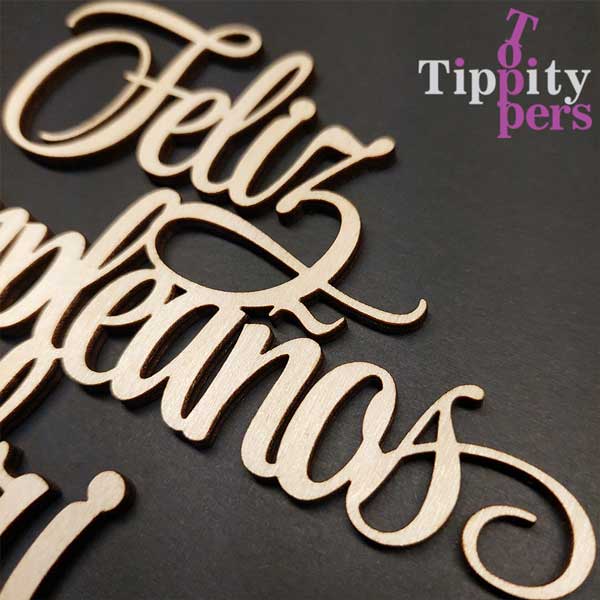 Feliz Cumpleaños Cake Topper Rustique