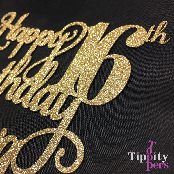 Joyeux 16e anniversaire cake topper