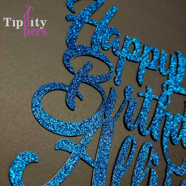 Joyeux 40e anniversaire cake topper plus le nom et année