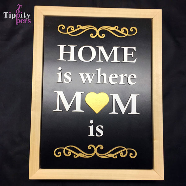 Home is where mom is, personalized plaque for housewarming gift