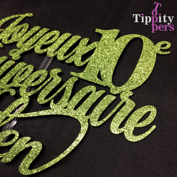Joyeux 10ème anniversaire cake topper