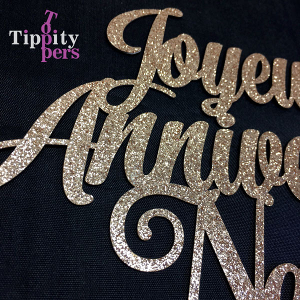 Joyeux 11ème anniversaire cake topper plus le nom