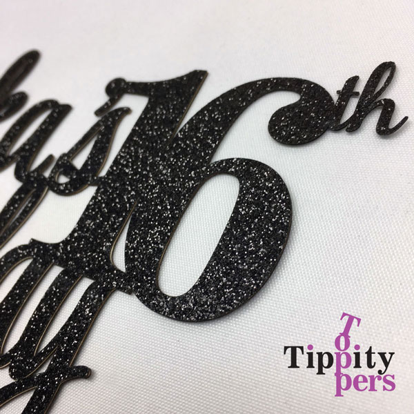 Personalized 16th cake topper