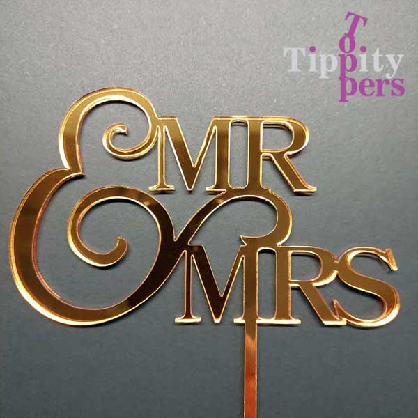 Personalized Mr&Mrs wedding cake topper