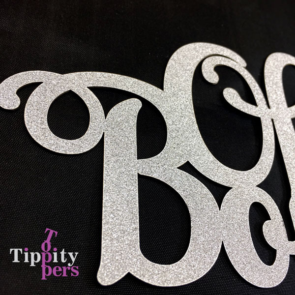 Oh Boy Baby shower silver glitter cake topper