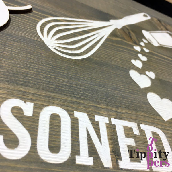 Laser cut personalized rustic wood sign for kitchen decor, housewarming gift, wedding gift or birthday gift