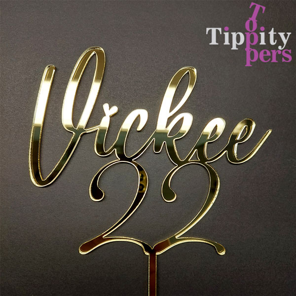 Acrylic Cake topper for 22th Birthday