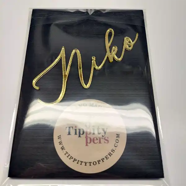 Cake Charms en acrylique Miroir 18K Or