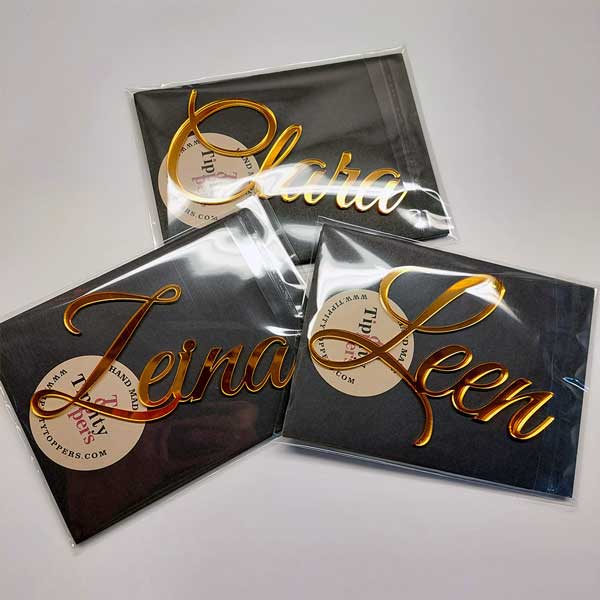 Cake Charm en acrylique Miroir 24K Or