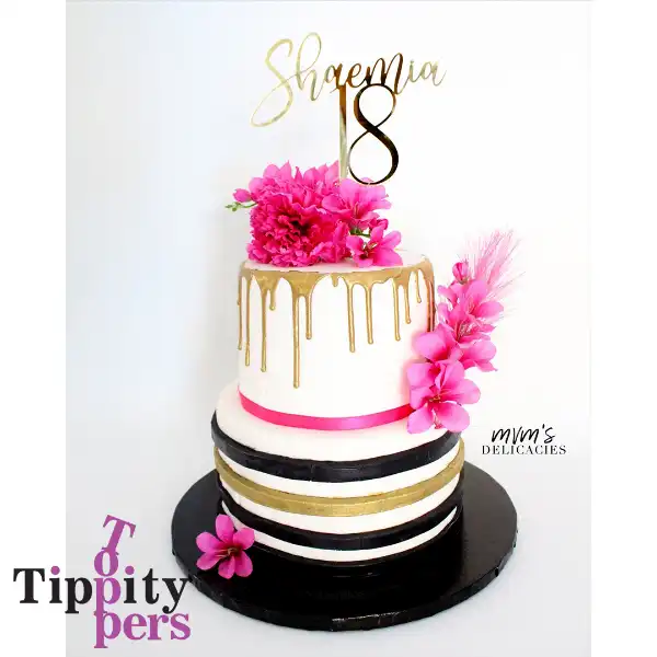 Cake Topper en acrylique Pour le 18ème anniversaire