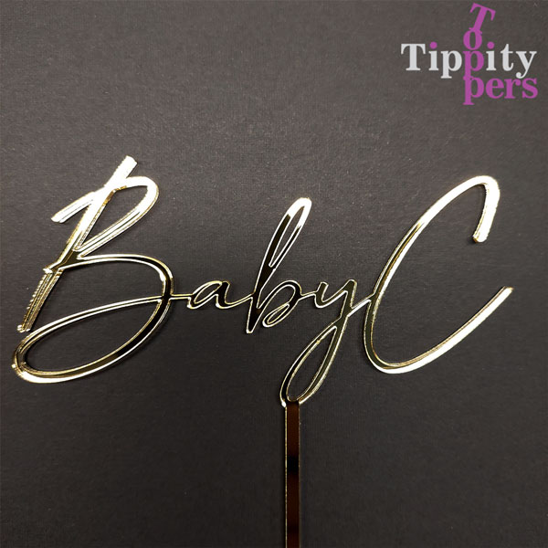 Acrylic Custom Cake Topper for baby shower cake