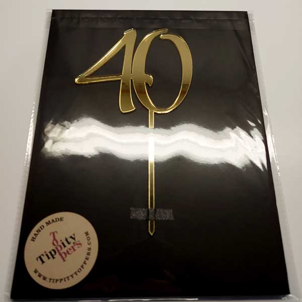 18K Gold Acrylic Cake topper for Birthday