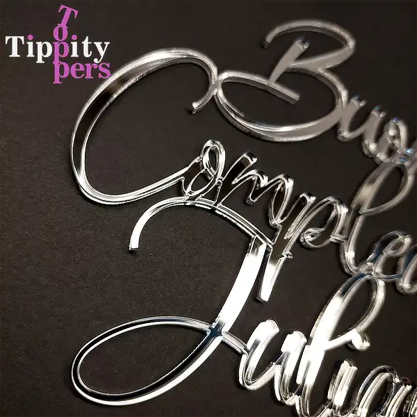 Cake Topper Personnalisé en Acrylique Pour le anniversaire en Italien
