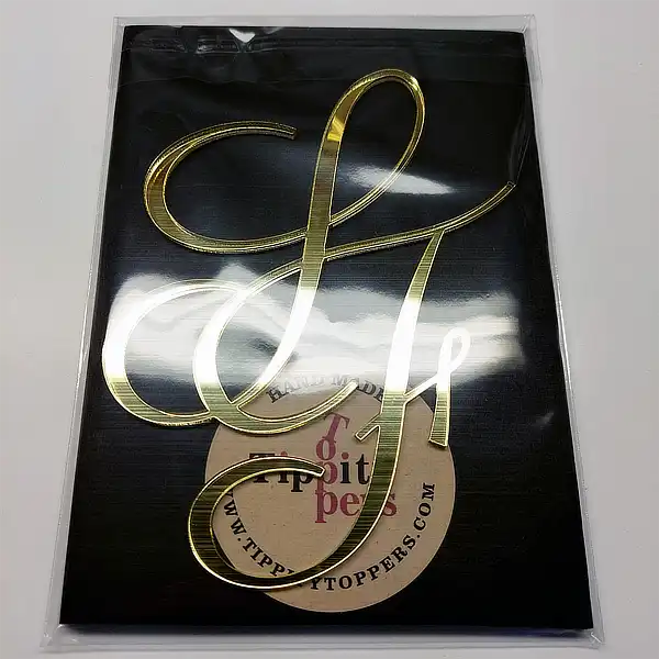 Cake charm de mariage en acrylique personnalisé avec le initiales des couples