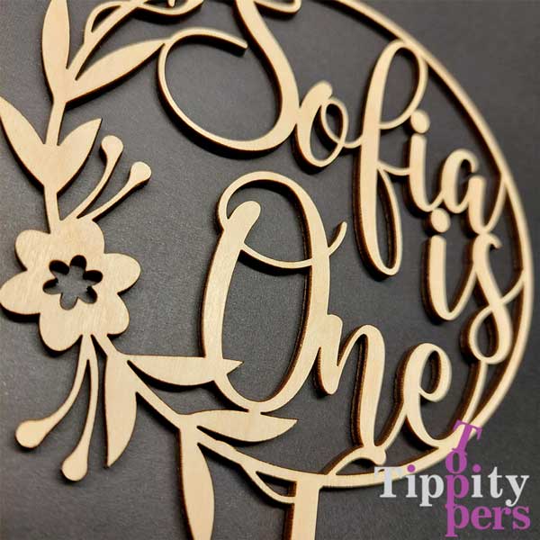 Cake Topper Rustique en bois