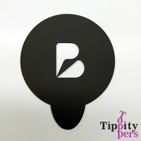Personalized acrylic coffee or drink stencils with company logo