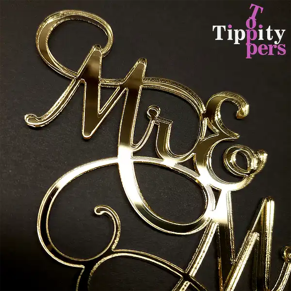 Cake topper de mariage Mr&Mrs personnalise