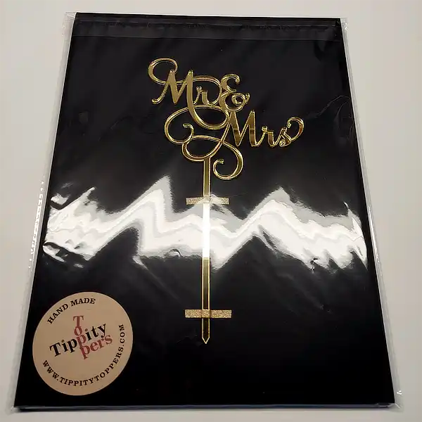 Cake topper de mariage Mr & Mrs en acrylique
