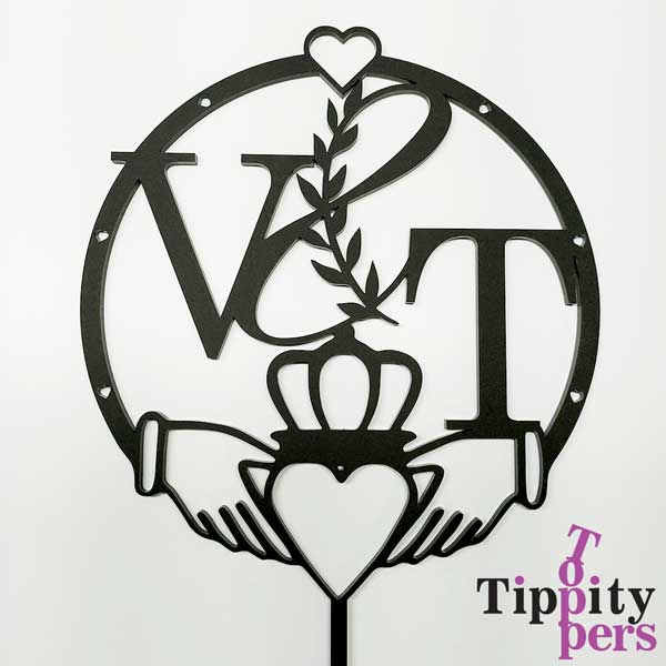 Cake topper de mariage en acrylique personnalise
