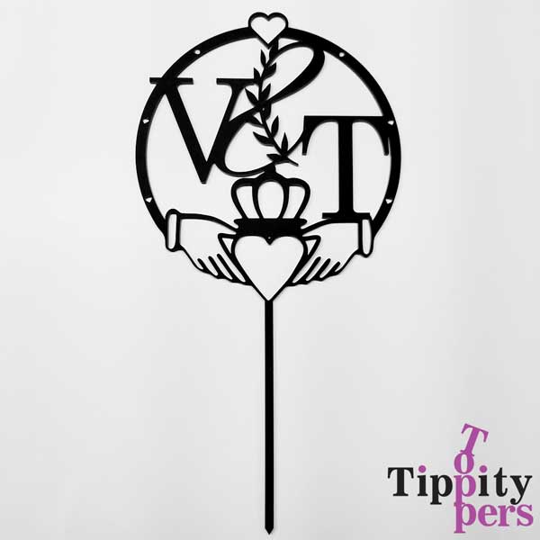 Cake topper de mariage en acrylique personnalisé