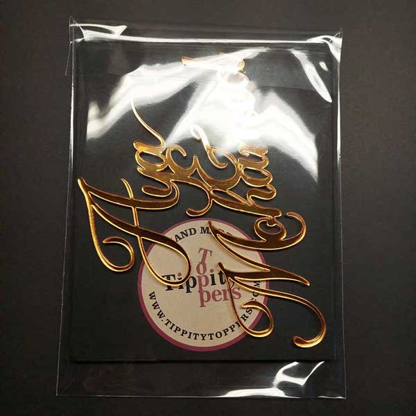 Cake Charm en acrylique Miroir 24K Or