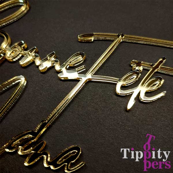 Cake Charm en acrylique Personnalisé pour Anniversaire