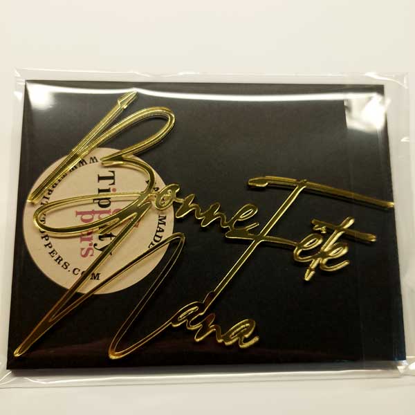 Cake Charms Personnalisé en acrylique Miroir 18K Or