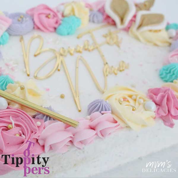 Cake Charms Personnalisé en acrylique Miroir 18K Or