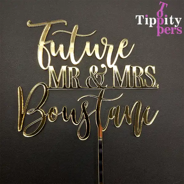 Acrylic topper for bridal shower
