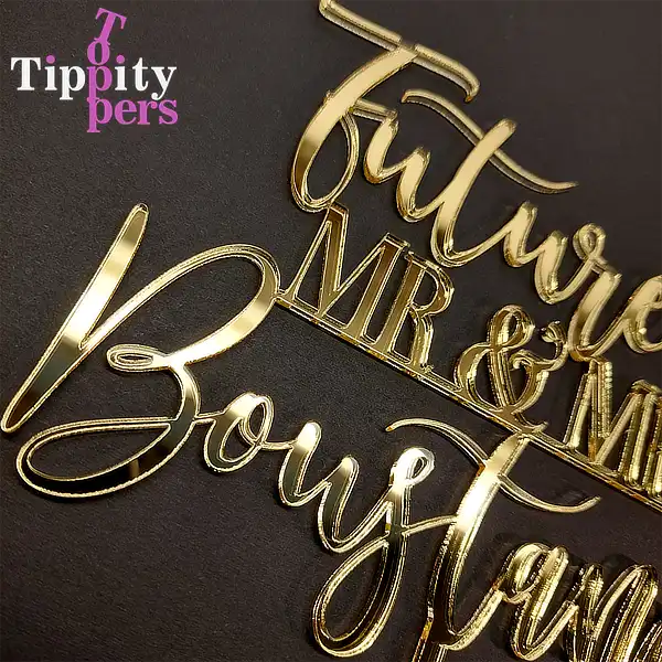 Future Mr & Mrs tpper en acrylique personnalisé pour bridal shower
