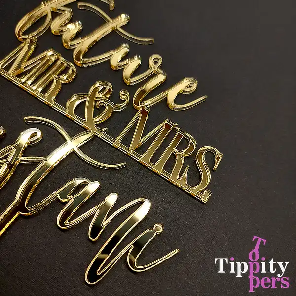 Topper en acrylique pour gâteau bridal shower