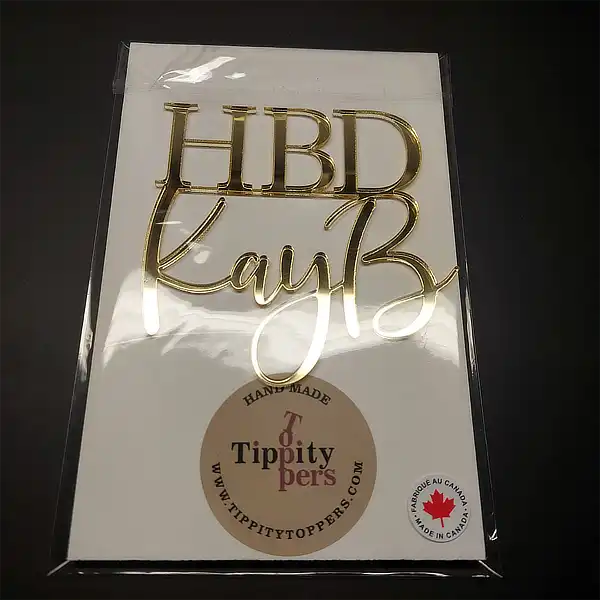 Cake charm en acrylique personnalisé pour anniversaire