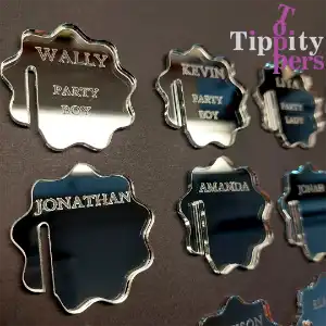 Custom acrylic wine glass markers