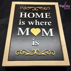 Home Is Where Mom Is Personalized Wall Plaque
