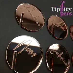 Custom acrylic wine glass charms