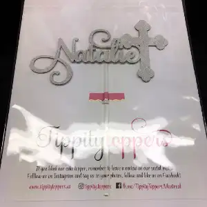 Cake Topper for Confirmation with name and Cross
