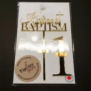 Cake Topper en Acrilique Avec Nom et Nombre Charm Set Pour Gâteau de Baptême
