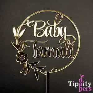 Oh Baby Cake topper pour la Baby Shower en acrylique
