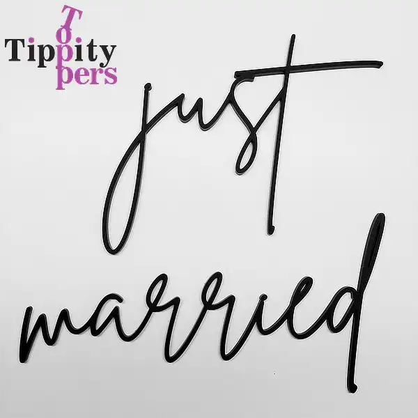 Just Married Charm de Mariage en Acrylique