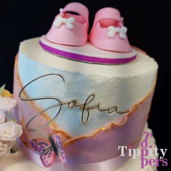 Cake Charms en acrylique Miroir 18K Or
