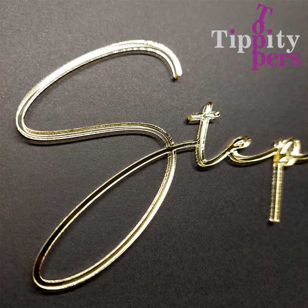 Cake Charms en acrylique Miroir 18K Or
