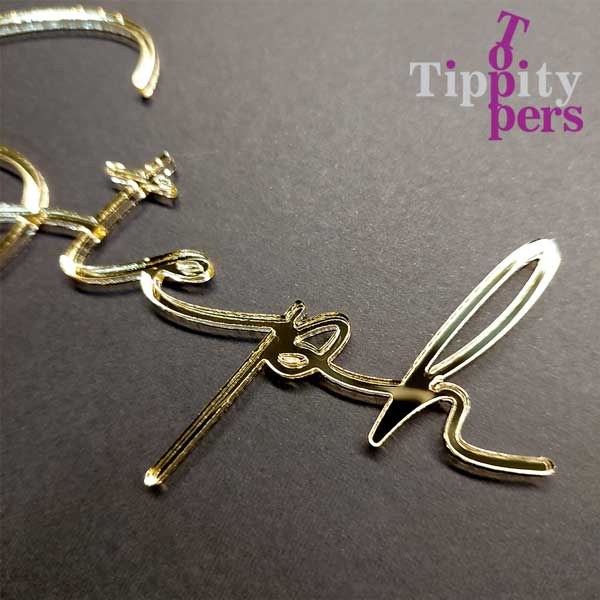 Cake Charms en acrylique Miroir 18K Or